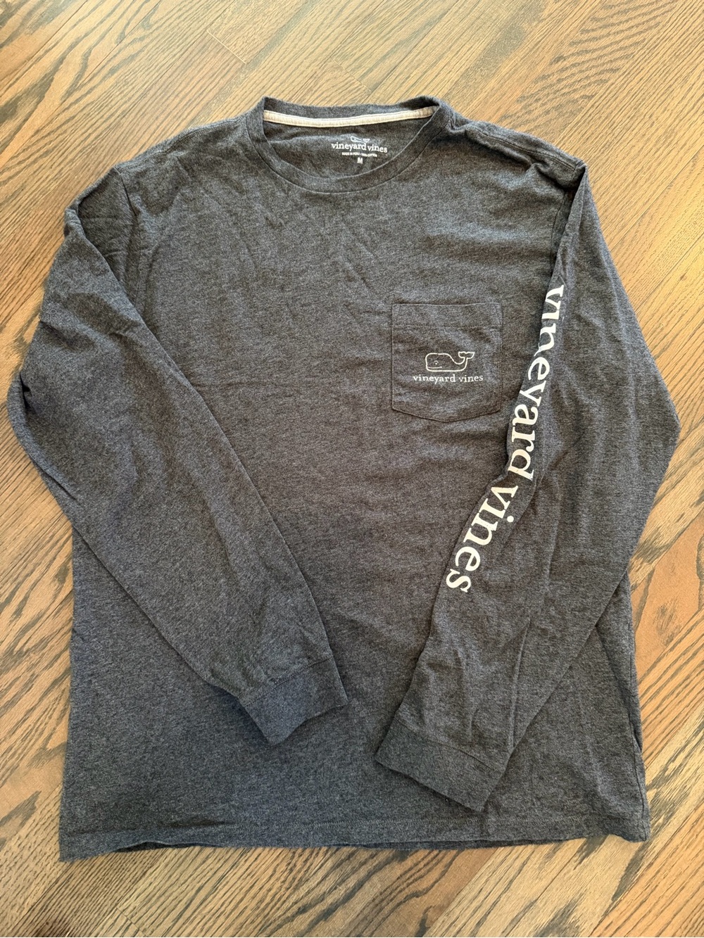 Vineyard Vines Men's Long Sleeve Pocket Tee - Charcoal